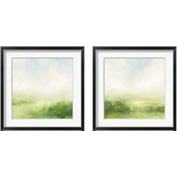 Framed 'Fields of Green 2 Piece Framed Art Print Set' border=