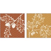 Framed Autumn Tones 2 Piece Art Print Set