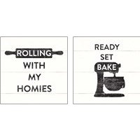 Framed 'Bake Farmhouse 2 Piece Art Print Set' border=