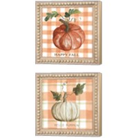 Framed 'Plaid Pumpkin 2 Piece Canvas Print Set' border=