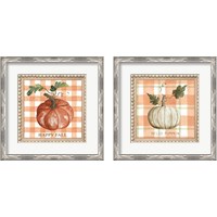 Framed Plaid Pumpkin 2 Piece Framed Art Print Set
