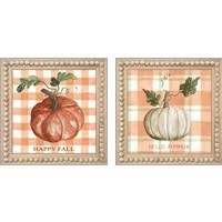 Framed 'Plaid Pumpkin 2 Piece Art Print Set' border=