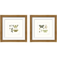 Framed 'Green Fields  2 Piece Framed Art Print Set' border=