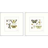 Framed 'Green Fields  2 Piece Art Print Set' border=