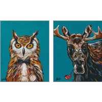 Framed 'Spy Animals 2 Piece Art Print Set' border=