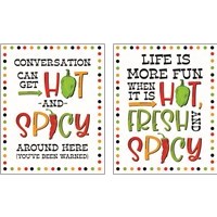 Framed 'Hot & Spicy 2 Piece Art Print Set' border=