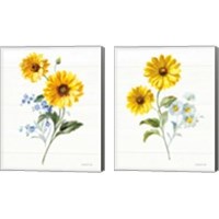 Framed Bees and Blooms Flowers 2 Piece Canvas Print Set