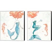 Framed 'Sea Sirens 2 Piece Canvas Print Set' border=