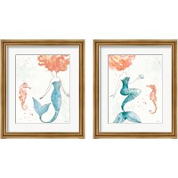 Framed 'Sea Sirens 2 Piece Framed Art Print Set' border=