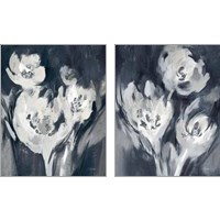 Framed 'White Fairy Tale Floral 2 Piece Art Print Set' border=