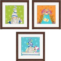 Framed Bathroom Gnomes 3 Piece Framed Art Print Set