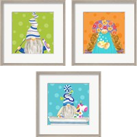 Framed Bathroom Gnomes 3 Piece Framed Art Print Set