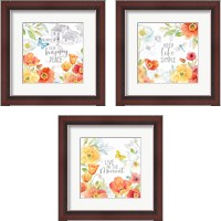Framed Happy Poppies 3 Piece Framed Art Print Set