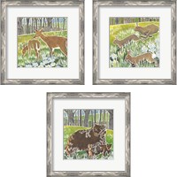 Framed 'Wild Woodland 3 Piece Framed Art Print Set' border=