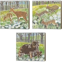 Framed Wild Woodland 3 Piece Canvas Print Set