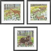 Framed Wild Woodland 3 Piece Framed Art Print Set
