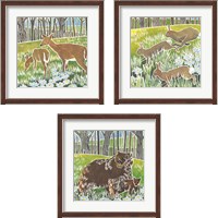 Framed 'Wild Woodland 3 Piece Framed Art Print Set' border=