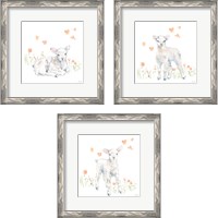 Framed 'Spring Lambs 3 Piece Framed Art Print Set' border=