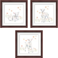 Framed 'Spring Lambs 3 Piece Framed Art Print Set' border=