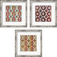 Framed Boho Lattice 3 Piece Framed Art Print Set