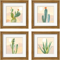 Framed 'Desert Greenhouse 4 Piece Framed Art Print Set' border=