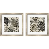 Framed 'Grey Palms 2 Piece Framed Art Print Set' border=