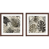 Framed 'Grey Palms 2 Piece Framed Art Print Set' border=