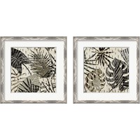 Framed 'Grey Palms 2 Piece Framed Art Print Set' border=