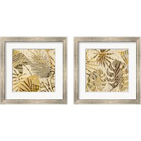 Framed 'Palm Festoon Gold 2 Piece Framed Art Print Set' border=