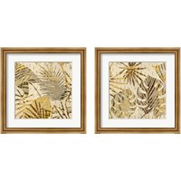 Framed 'Palm Festoon Gold 2 Piece Framed Art Print Set' border=