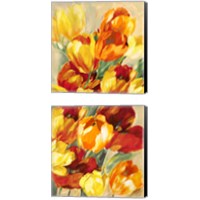 Framed 'Tulips in the Sun 2 Piece Canvas Print Set' border=