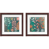 Framed 'Fresh Petals 2 Piece Framed Art Print Set' border=