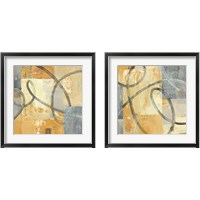 Framed 'Ribbon Dance Autumn 2 Piece Framed Art Print Set' border=