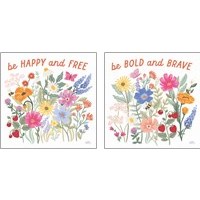 Framed Wild Meadow 2 Piece Art Print Set