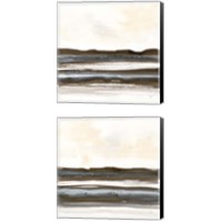 Framed Natural Stripes 2 Piece Canvas Print Set