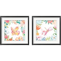 Framed 'Flower Fun 2 Piece Framed Art Print Set' border=