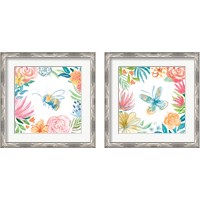 Framed 'Flower Fun 2 Piece Framed Art Print Set' border=