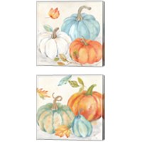 Framed 'Pumpkin Patch 2 Piece Canvas Print Set' border=