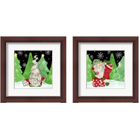 Framed 'Gnome for Christmas 2 Piece Framed Art Print Set' border=