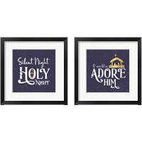 Framed 'O Holy Night  2 Piece Framed Art Print Set' border=
