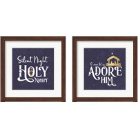 Framed 'O Holy Night  2 Piece Framed Art Print Set' border=