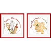 Framed 'Home Cooked Christmas 2 Piece Framed Art Print Set' border=