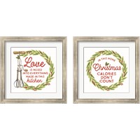 Framed 'Home Cooked Christmas 2 Piece Framed Art Print Set' border=