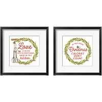 Framed 'Home Cooked Christmas 2 Piece Framed Art Print Set' border=