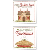 Framed 'Home Cooked Christmas 2 Piece Canvas Print Set' border=