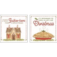 Framed 'Home Cooked Christmas 2 Piece Art Print Set' border=