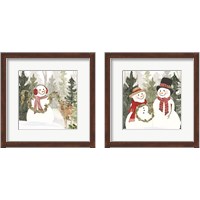 Framed 'Christmas in the Woods 2 Piece Framed Art Print Set' border=