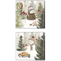 Framed Christmas in the Woods 2 Piece Canvas Print Set