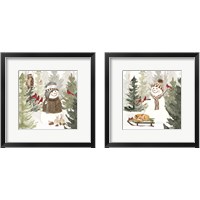 Framed 'Christmas in the Woods 2 Piece Framed Art Print Set' border=