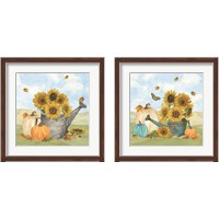 Framed 'Fall Sunshine 2 Piece Framed Art Print Set' border=